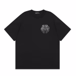 Chrome Hearts Silver Gothic Circle T-Shirt Black