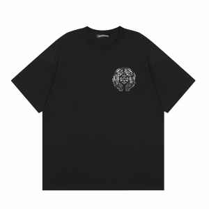 Chrome Hearts Silver Gothic Circle T-Shirt Black