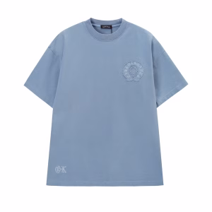 Chrome Hearts Blue Monochrome Horseshoe T-ShirtChrome Hearts Blue Monochrome Horseshoe T-Shirt