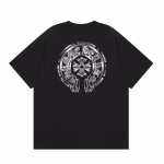 Chrome Hearts Silver Gothic Circle T-Shirt Black