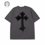 Chrome Hearts Grey Black Cross Back Graphic Tee