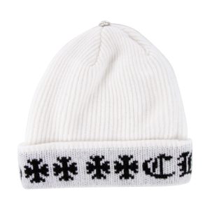 Chrome Hearts Big Daddy Kaschmirmütze – Weiß