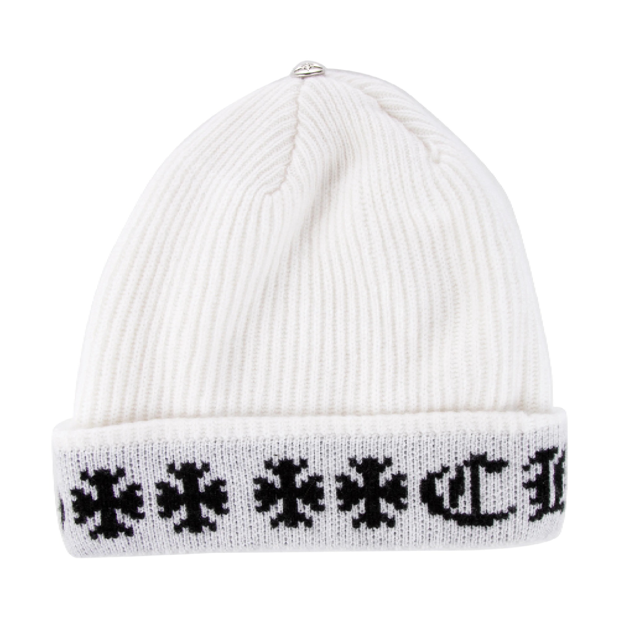 Chrome Hearts Big Daddy Kaschmirmütze – Weiß Chrome Hearts Big Daddy Kaschmirmütze – Weiß