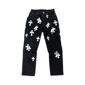 Chrome Hearts Schwarze Kreuzhose