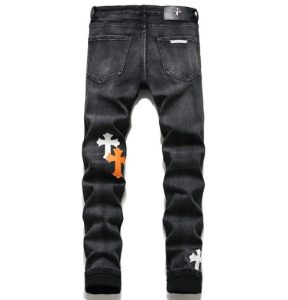 Jeans mit Chrome Hearts Kreuzlogo