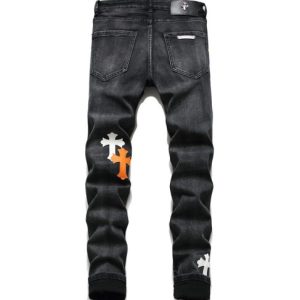 Jeans mit Chrome Hearts Kreuzlogo