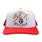Chrome Hearts Matty Boy Sex Records Logo Trucker Red/White – Cap