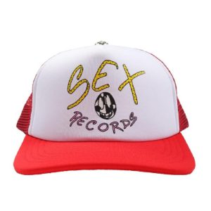 Chrome Hearts Matty Boy Sex Records Logo Trucker Red/White – Cap