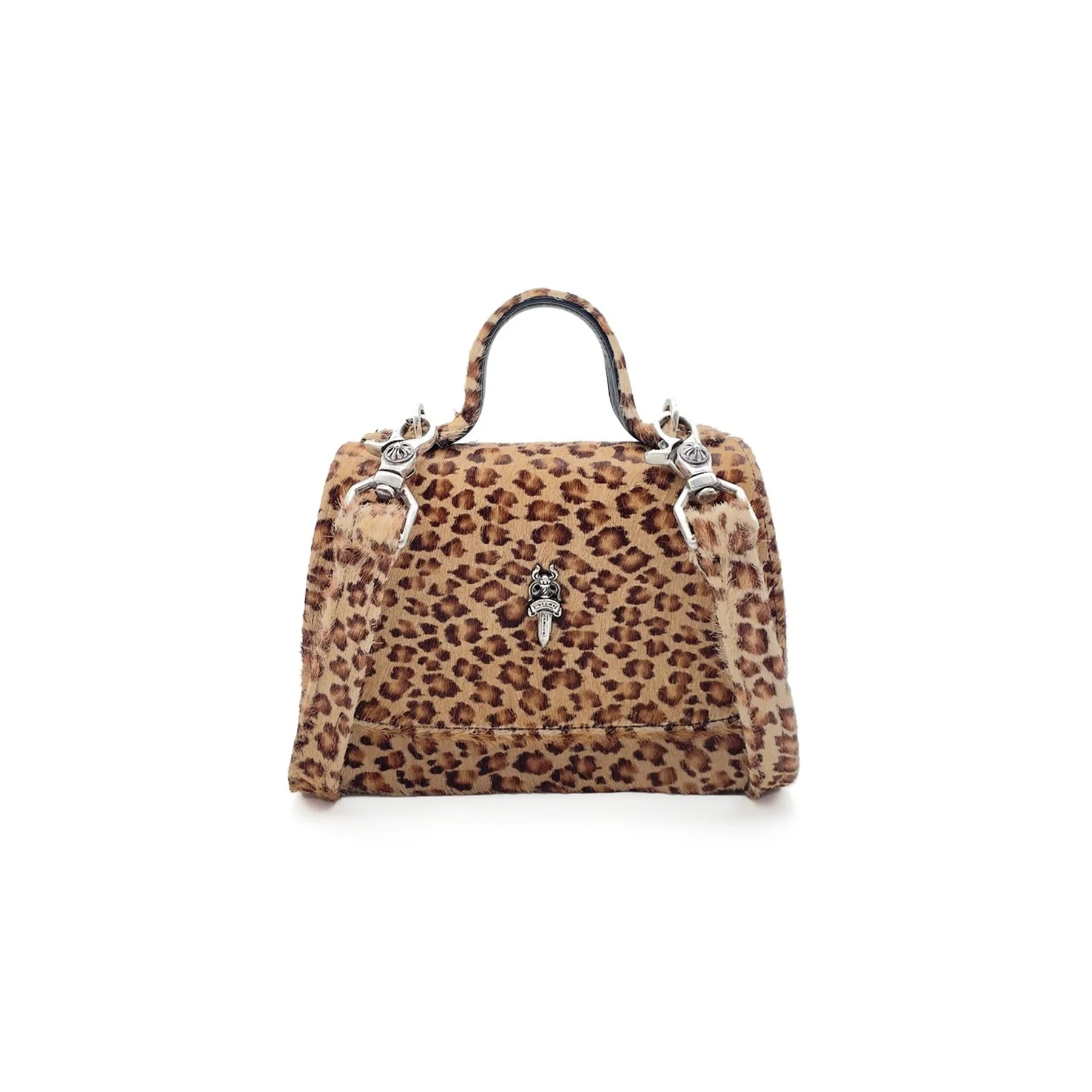 Leopard Pony Hair Flap Top Handbag Leopard Pony Hair Flap Top Handbag
