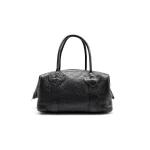 Monica Leather Large Cross Dagger Zip Handbag