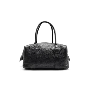 Monica Leather Large Cross Dagger Zip Handbag