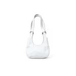 White Leather Star Patch Shoulder Hobo Underarm Bag