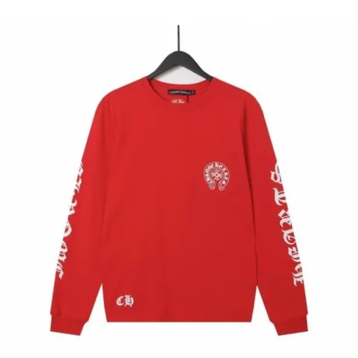 Chrome Hearts Sanskrit Langarmshirt – Rot Chrome Hearts Sanskrit Langarmshirt – Rot