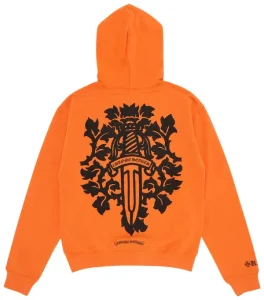 Chrome Hearts Vine Dagger Hoodie Orange & Schwarz