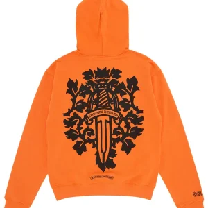Chrome Hearts Vine Dagger Hoodie Orange & Schwarz